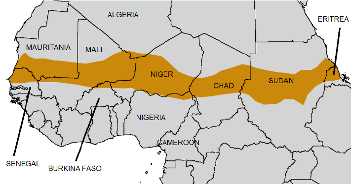 Map of the Sahel region