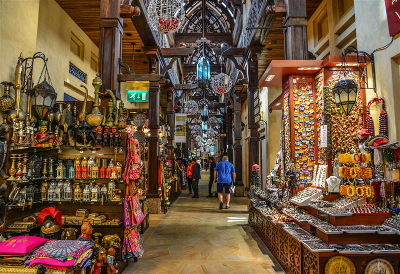 Dubai’s traditional covered markets, the Souks