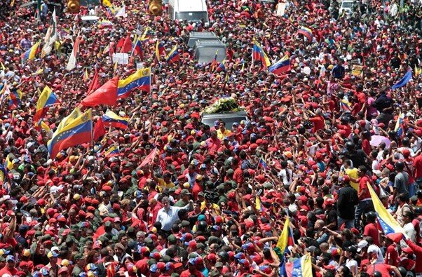 Hugo Chávez’s funeral procession, 2013